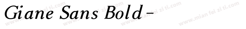 Giane Sans Bold字体转换